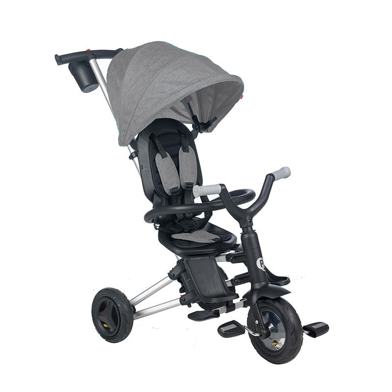 Tricicleta ultrapliabila Qplay Nova Rubber gri - gogobaby.ro