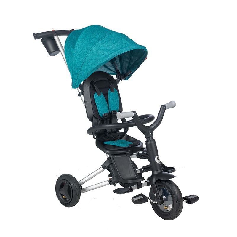 Tricicleta ultrapliabila Qplay Nova Rubber turcoaz - gogobaby.ro