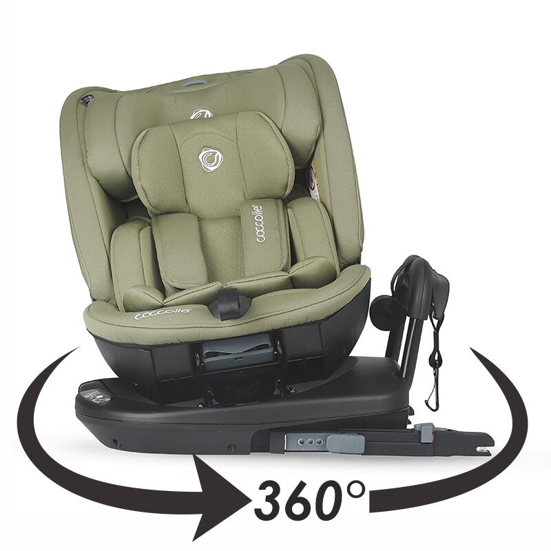Scaun auto rotativ iSize Coccolle Velsa Moss green - gogobaby.ro