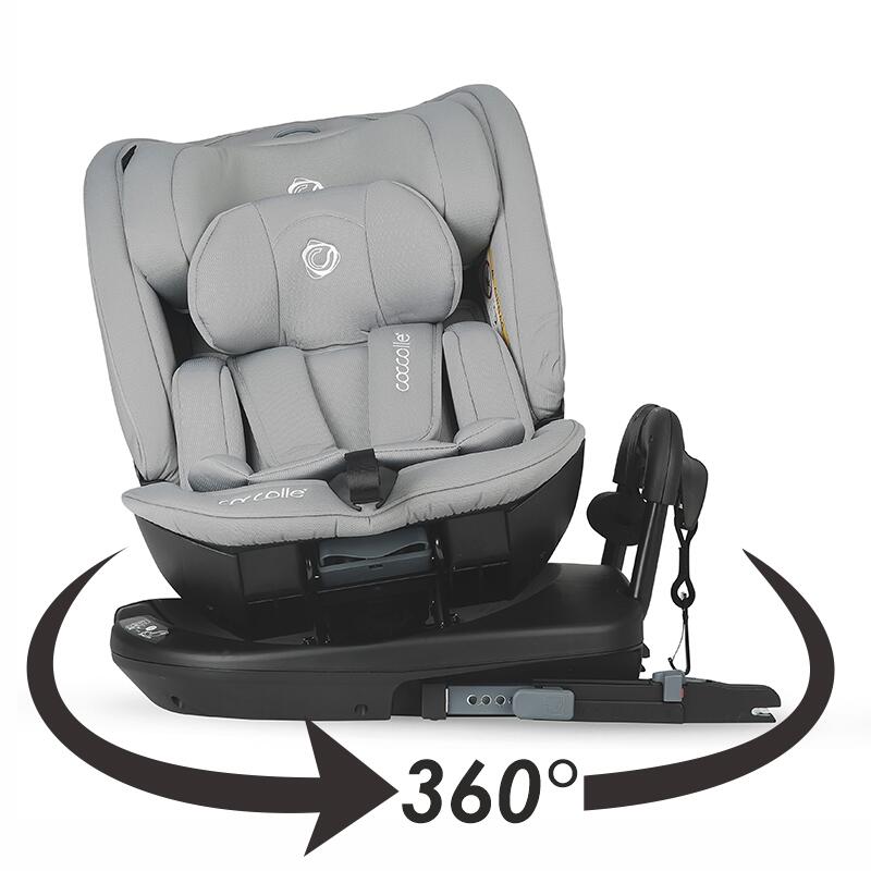Scaun auto rotativ iSize Coccolle Velsa Neutral grey - gogobaby.ro