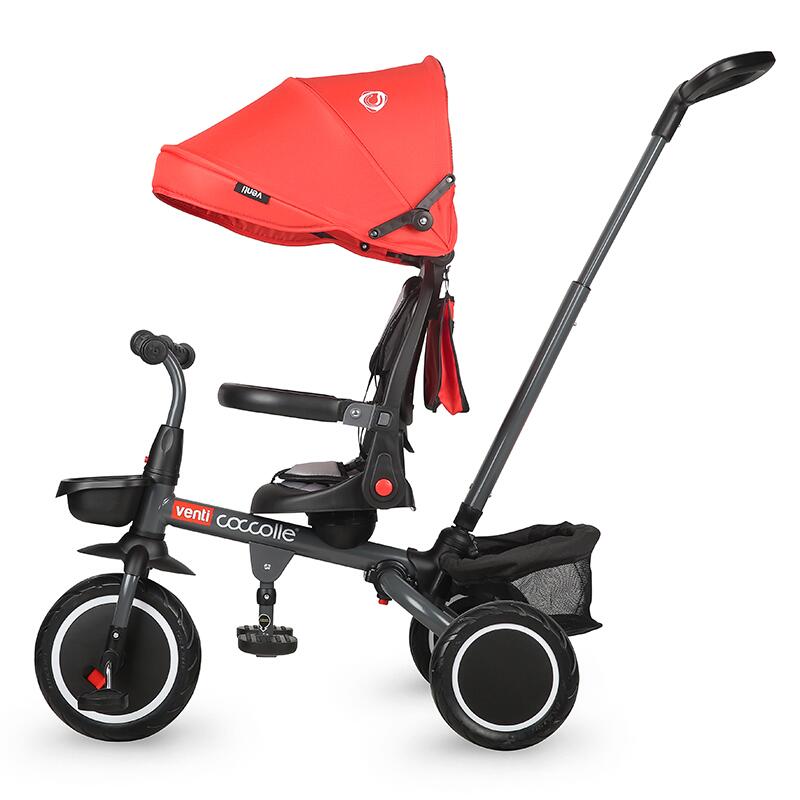 Tricicleta multifunctionala Coccolle Venti Chili pepper - gogobaby.ro