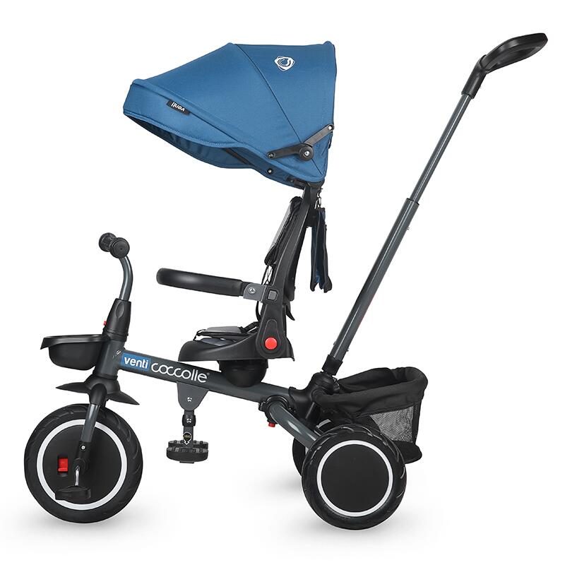 Tricicleta multifunctionala Coccolle Venti Navy blue - gogobaby.ro