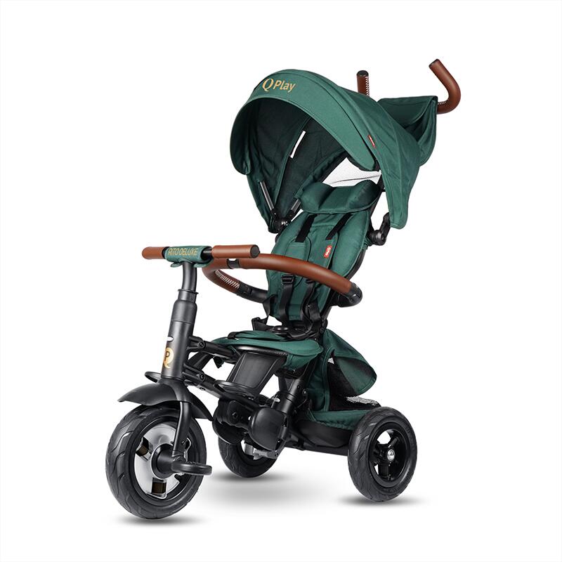 Tricicleta pliabila QPlay Rito Deluxe Verde - gogobaby.ro
