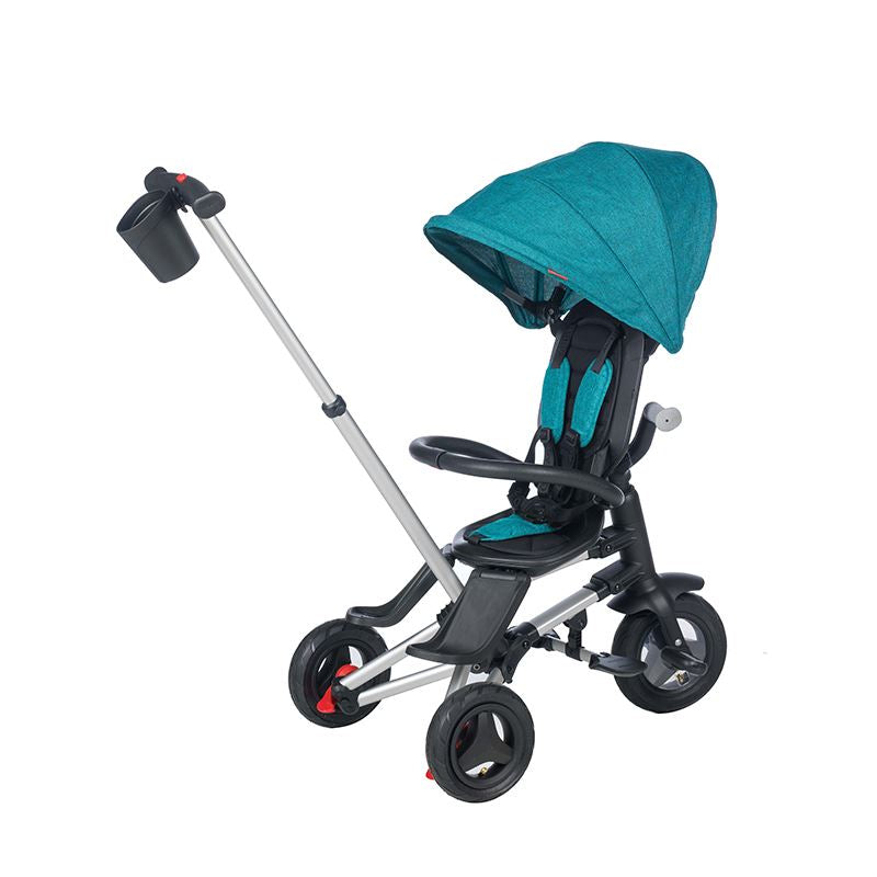 Tricicleta ultrapliabila Qplay Nova Rubber turcoaz - gogobaby.ro