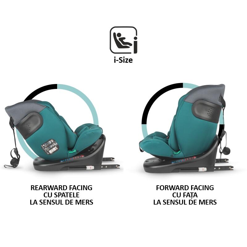 Scaun auto iSize 40-150 cm Coccolle Atira Hydra blue - gogobaby.ro