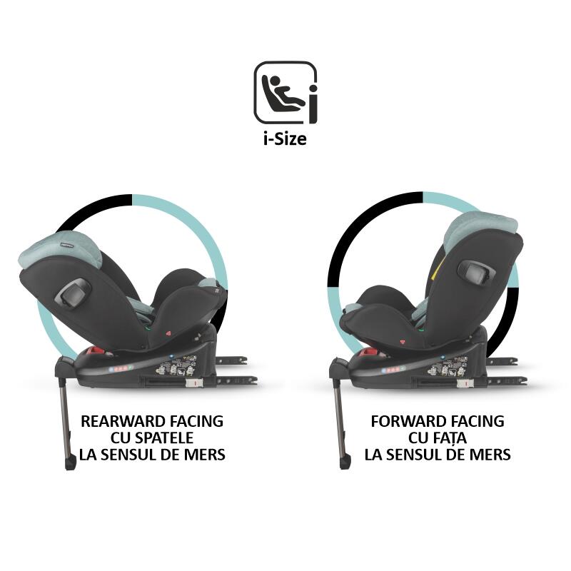 Scaun auto iSize 40-150 cm Coccolle Vigo Emerald green - gogobaby.ro