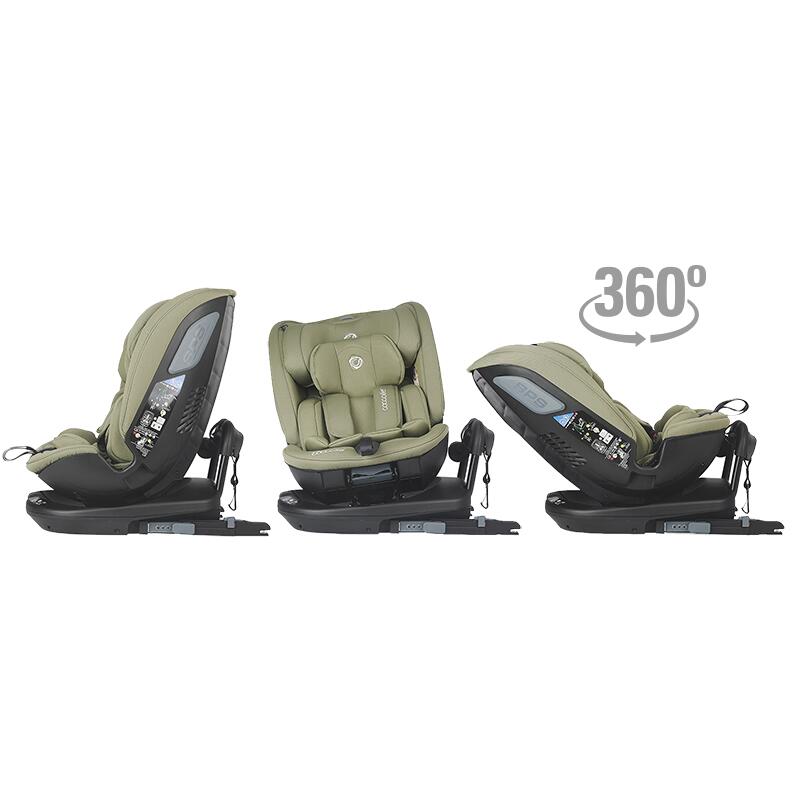 Scaun auto rotativ iSize Coccolle Velsa Moss green - gogobaby.ro