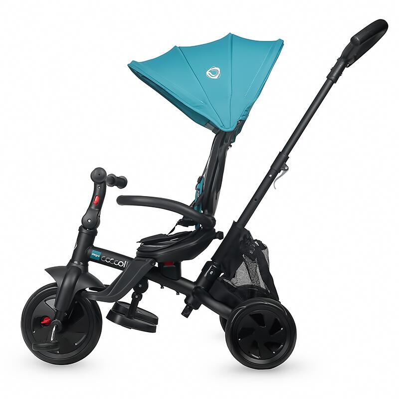 Tricicleta multifunctionala Coccolle Alegra Turquoise tide - gogobaby.ro
