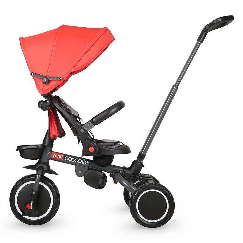 Tricicleta multifunctionala Coccolle Venti Chili pepper - gogobaby.ro
