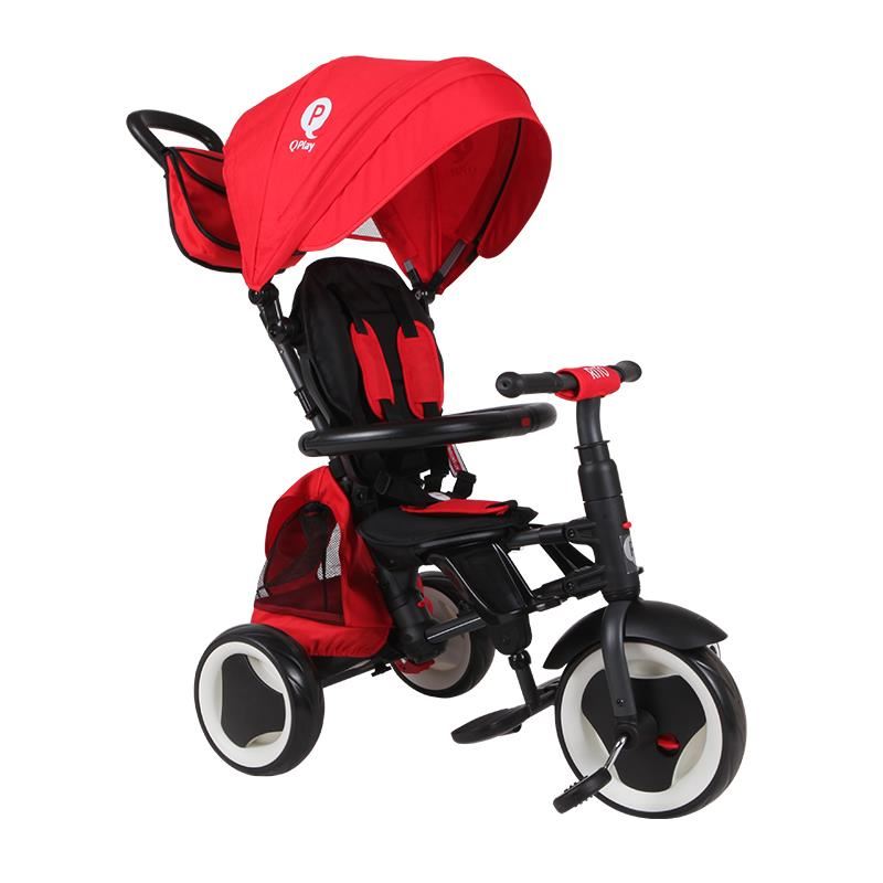 Tricicleta pliabila Qplay Rito+ Rosu - gogobaby.ro