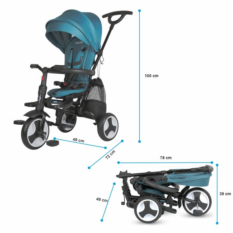 Tricicleta ultrapliabila Coccolle Spectra plus Atlantic Blue - gogobaby.ro