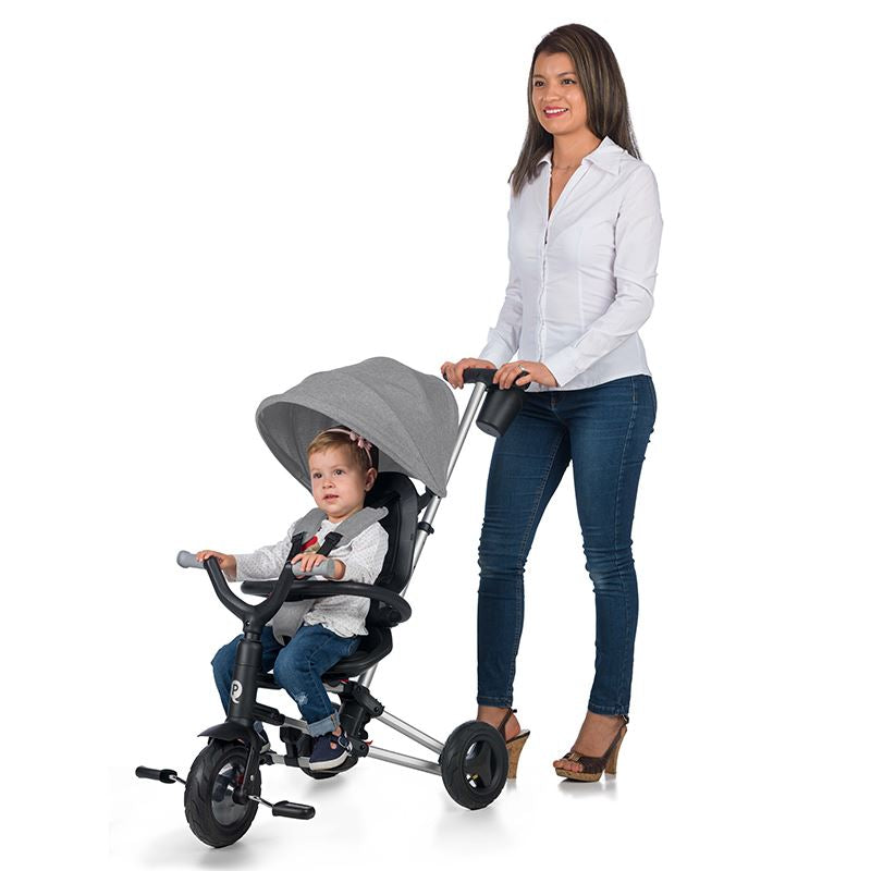 Tricicleta ultrapliabila Qplay Nova Rubber gri - gogobaby.ro