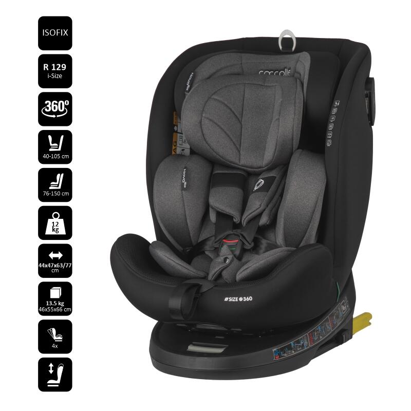 Scaun auto iSize 40-150 cm Coccolle Nova Diamond black - gogobaby.ro