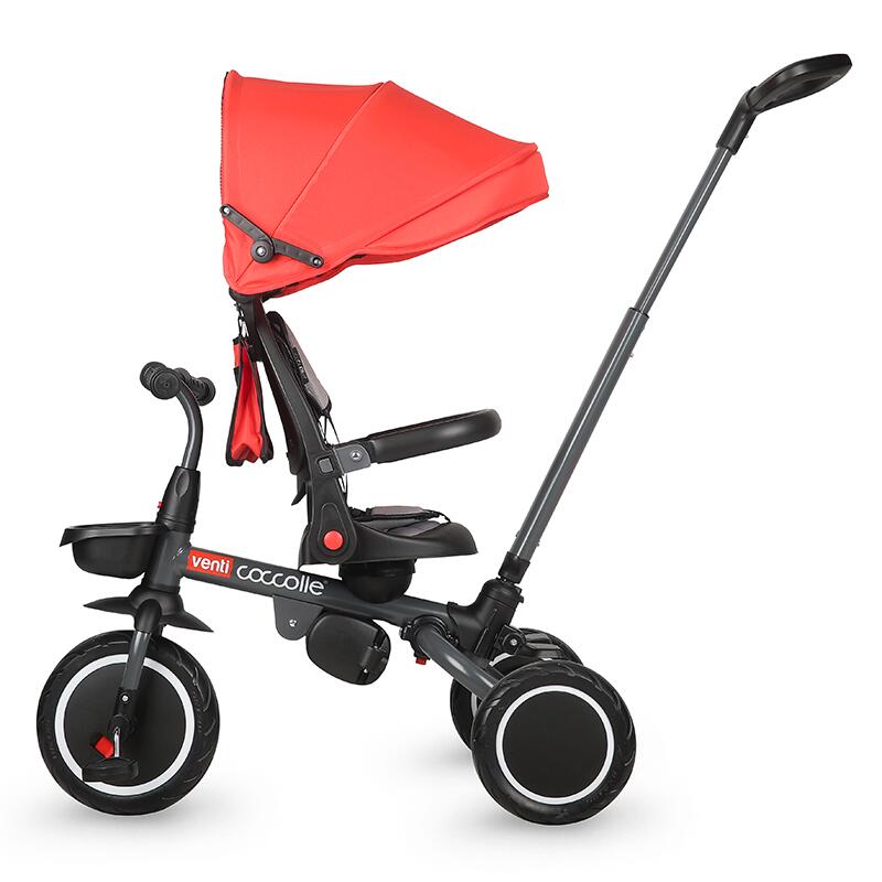 Tricicleta multifunctionala Coccolle Venti Chili pepper - gogobaby.ro