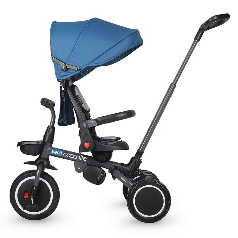 Tricicleta multifunctionala Coccolle Venti Navy blue - gogobaby.ro