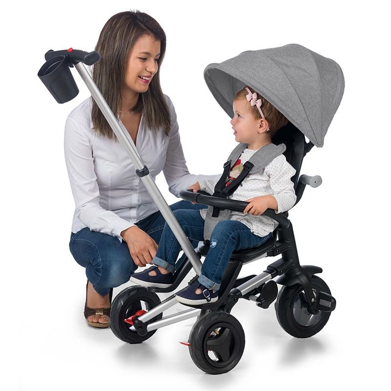 Tricicleta ultrapliabila Qplay Nova Rubber gri - gogobaby.ro