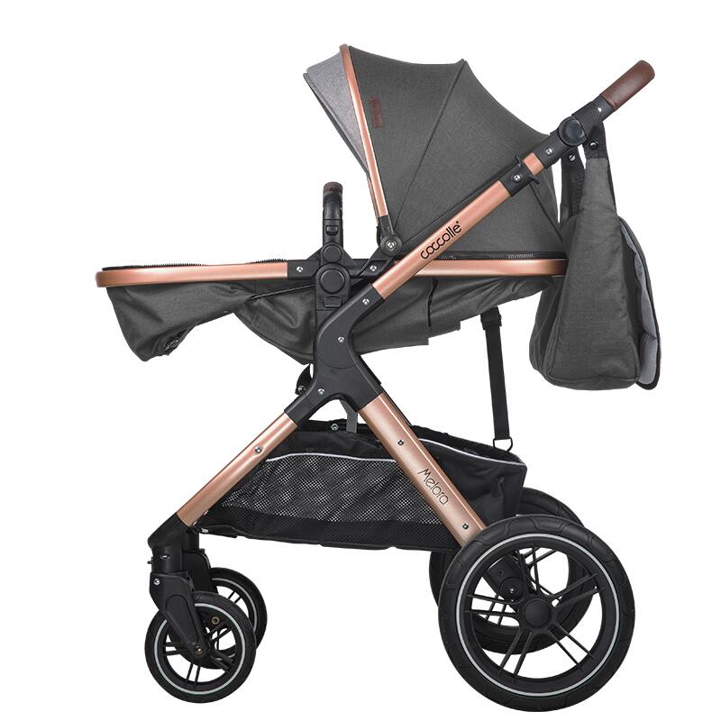 Carucior transformabil 3in1 Coccolle Melora Diamond black - gogobaby.ro