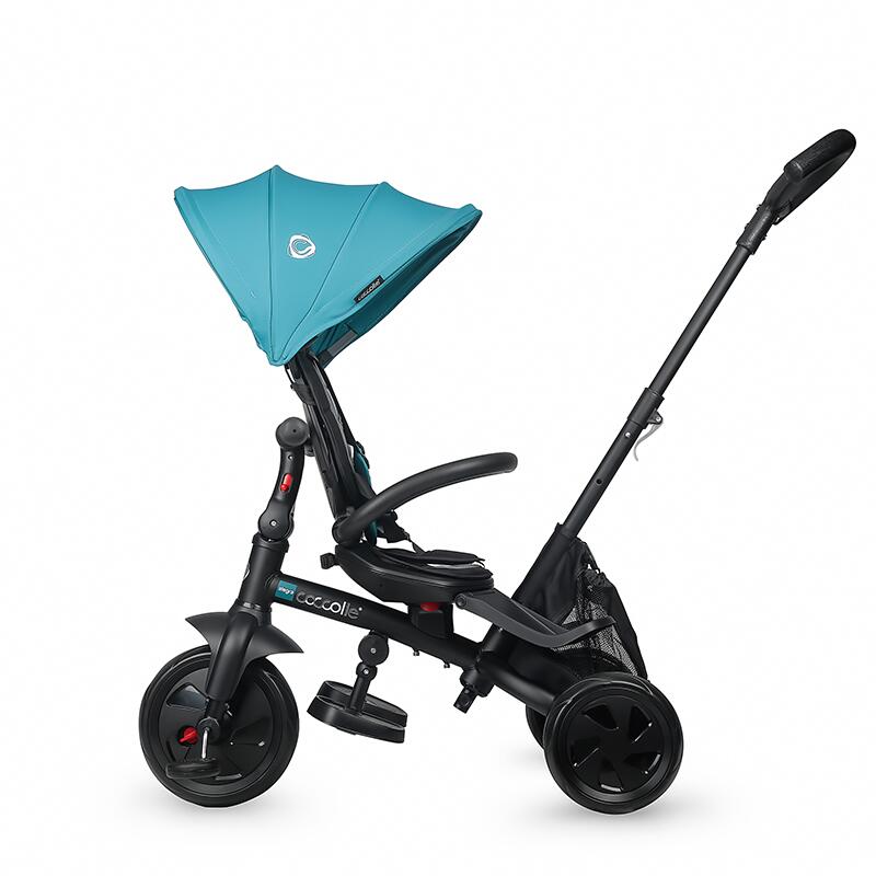 Tricicleta multifunctionala Coccolle Alegra Turquoise tide - gogobaby.ro