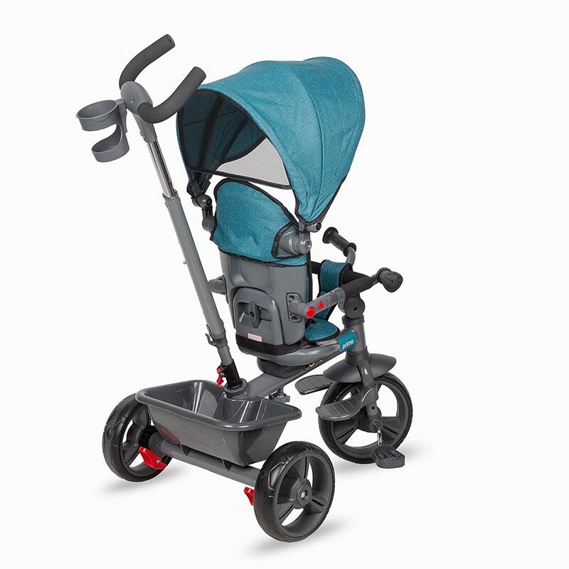 Tricicleta multifunctionala Coccolle Primo Turquoise tide - gogobaby.ro