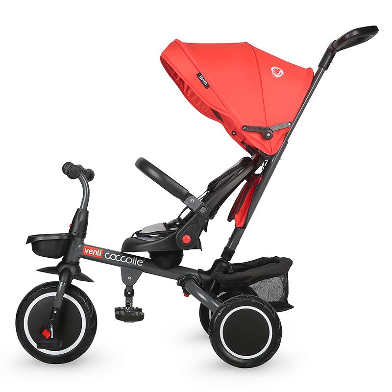 Tricicleta multifunctionala Coccolle Venti Chili pepper - gogobaby.ro