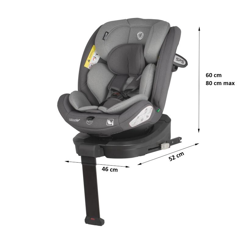 Scaun auto iSize 40-150 cm Coccolle Sidra Diamond black - gogobaby.ro
