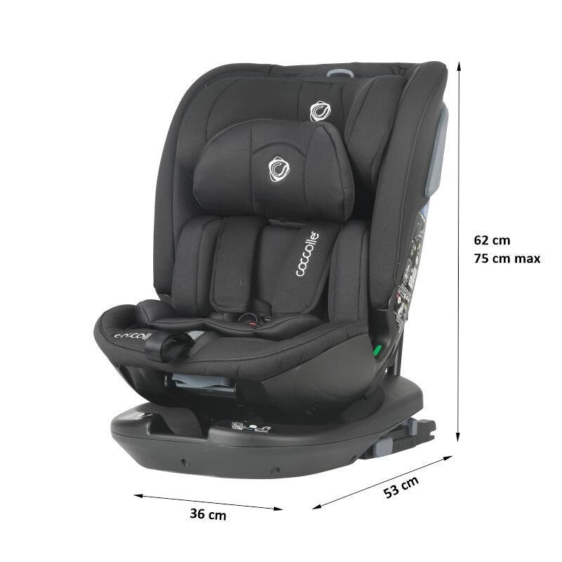 Scaun auto rotativ iSize Coccolle Velsa Jet black - gogobaby.ro