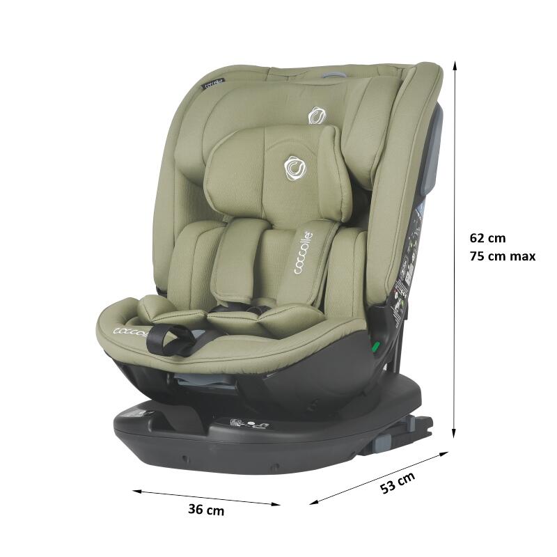 Scaun auto rotativ iSize Coccolle Velsa Moss green - gogobaby.ro