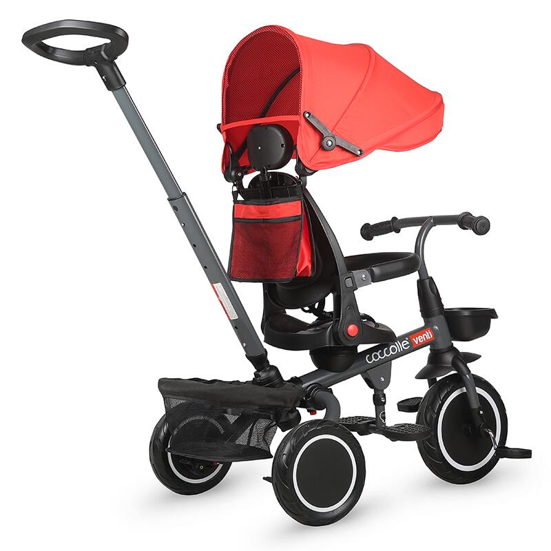 Tricicleta multifunctionala Coccolle Venti Chili pepper - gogobaby.ro