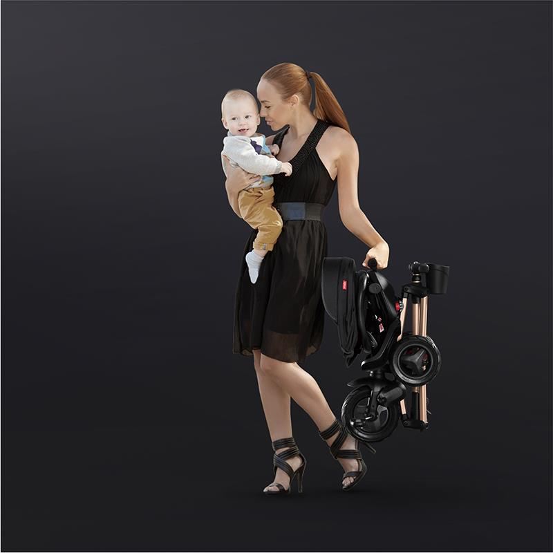 Tricicleta ultrapliabila Qplay Nova Gold Air LE - gogobaby.ro