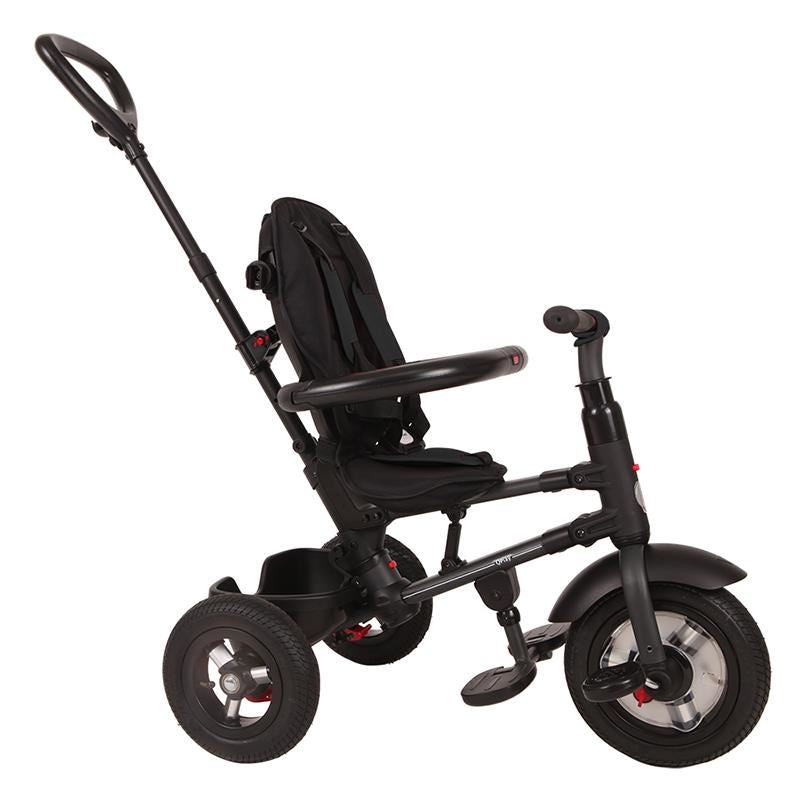 Tricicleta cu roti de cauciuc Qplay Rito Rubber Negru - gogobaby.ro