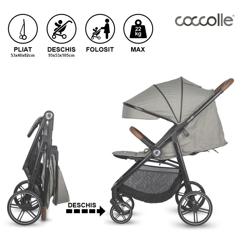 Carucior sport Coccolle Finley Sand beige - gogobaby.ro