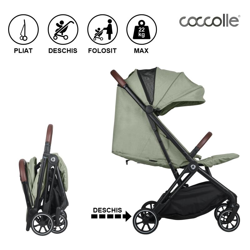 Carucior sport cu pliere automata Coccolle Beyla Greenstone - gogobaby.ro