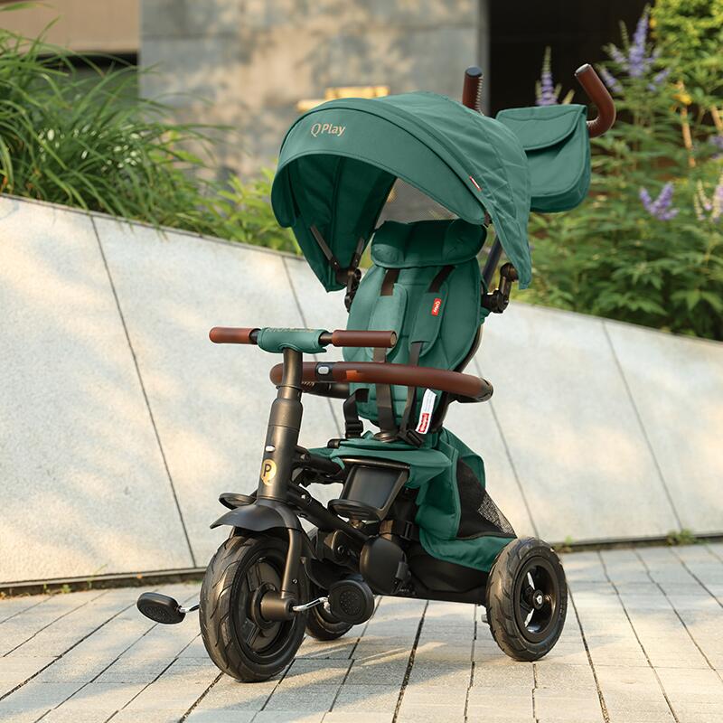 Tricicleta pliabila QPlay Rito Deluxe Verde - gogobaby.ro