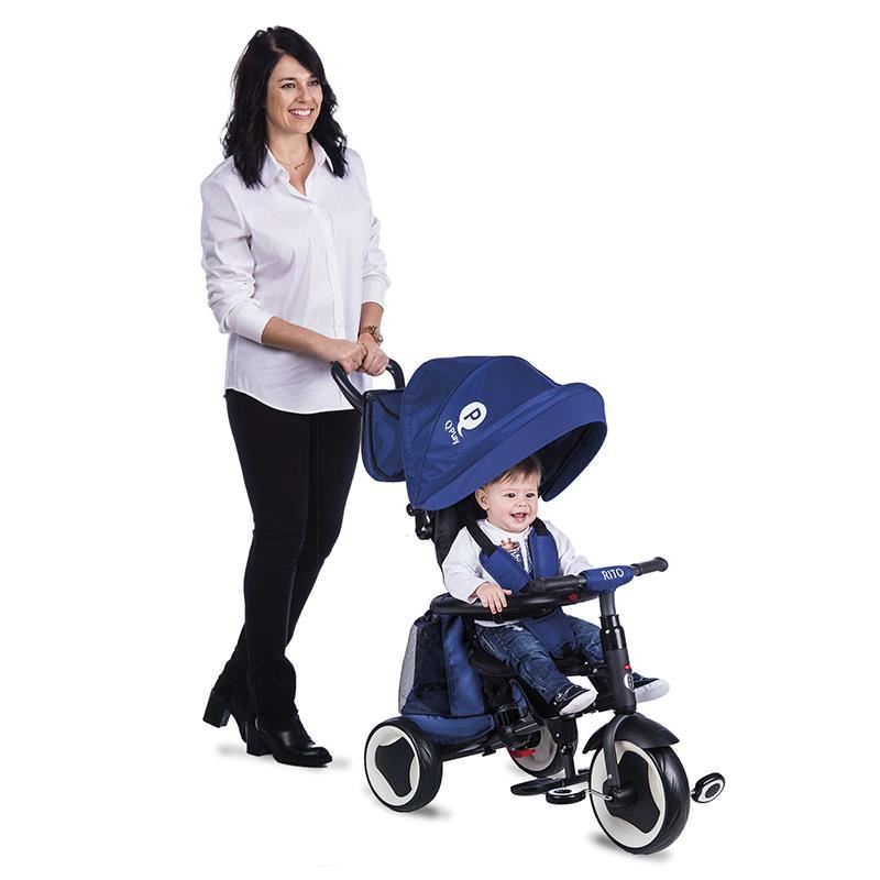 Tricicleta pliabila Qplay Rito+ Albastru - gogobaby.ro
