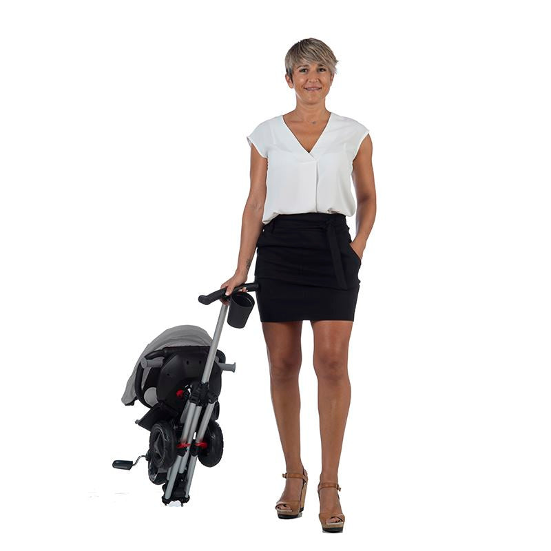 Tricicleta ultrapliabila Qplay Nova Rubber gri - gogobaby.ro