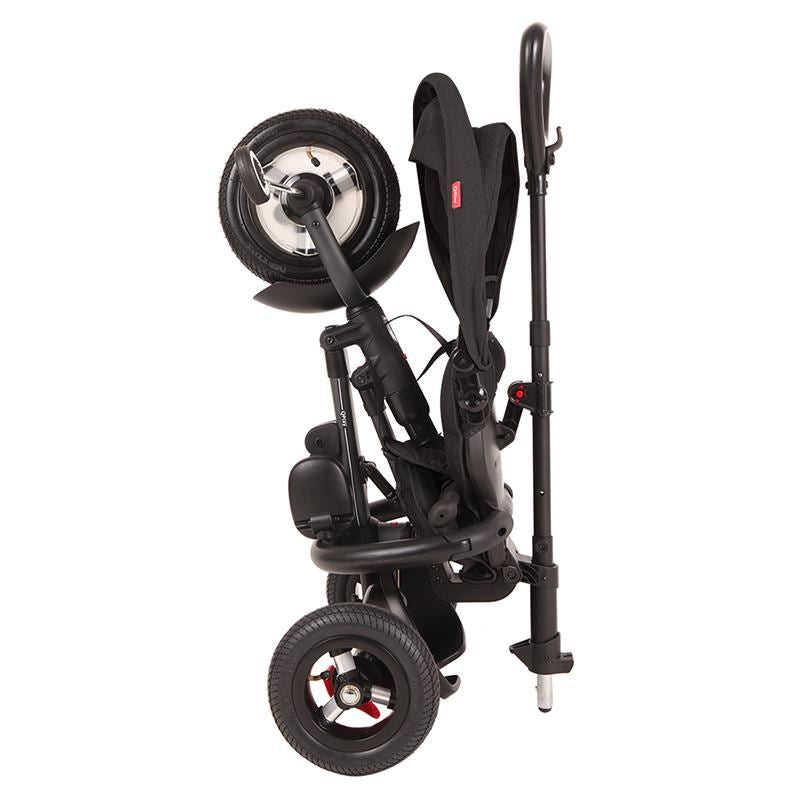 Tricicleta cu roti de cauciuc Qplay Rito Rubber Negru - gogobaby.ro