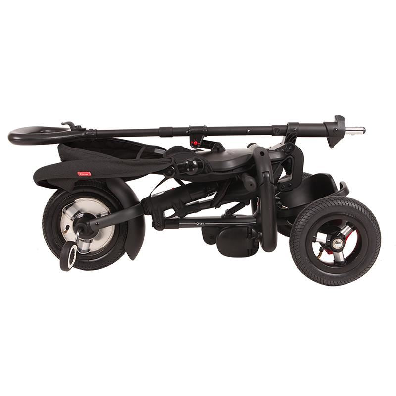 Tricicleta cu roti de cauciuc Qplay Rito Rubber Negru - gogobaby.ro