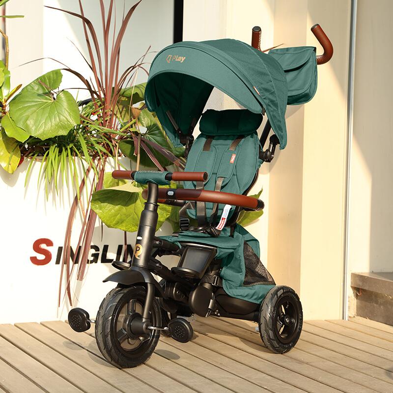 Tricicleta pliabila QPlay Rito Deluxe Verde - gogobaby.ro
