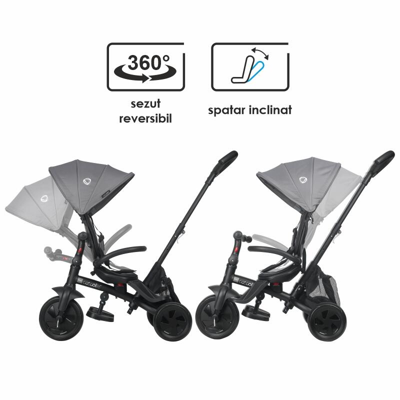 Tricicleta multifunctionala Coccolle Alegra Greystone - gogobaby.ro