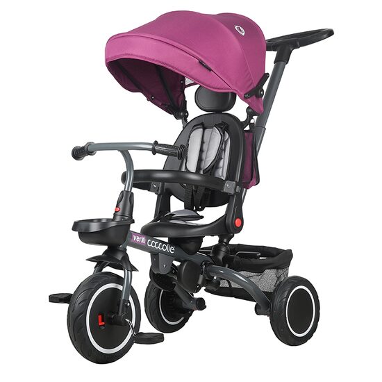 Tricicleta multifunctionala Coccolle Venti Magenta - gogobaby.ro