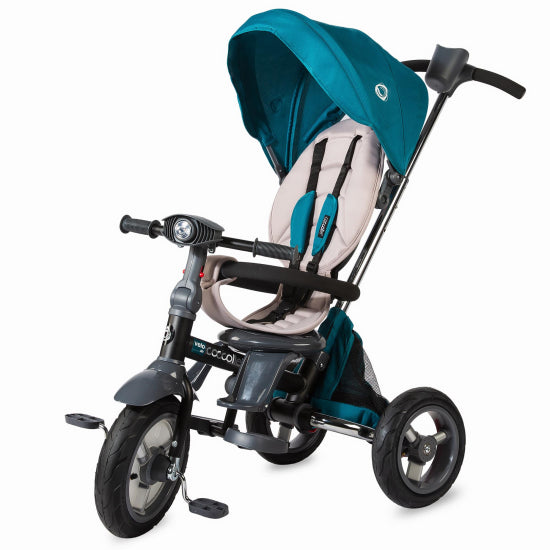 Tricicleta multifunctionala 4in1 cu sezut reversibil Coccolle Velo Air Verde - gogobaby.ro