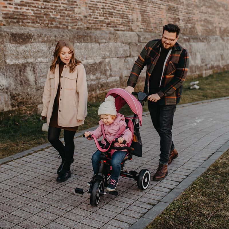 Tricicleta multifunctionala pliabila Coccolle Vispo Magenta - gogobaby.ro
