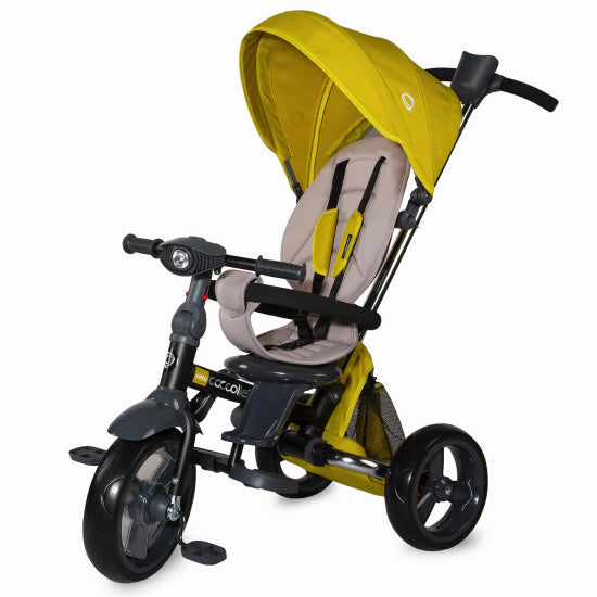 Tricicleta multifunctionala 4in1 cu sezut reversibil Coccolle Velo Mustar - gogobaby.ro