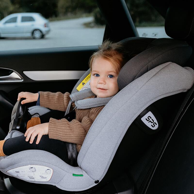 Scaun auto iSize 40-150 cm Coccolle Sidra Moonlit grey+Coccolle protectie bancheta auto mica - gogobaby.ro
