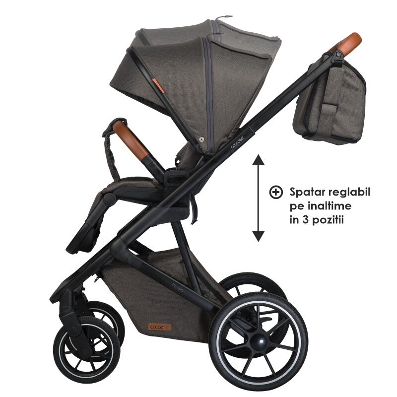 Carucior modular 2in1 C Nessia Anthracite+Balansoar bebelusi C Velio Butternut - gogobaby.ro