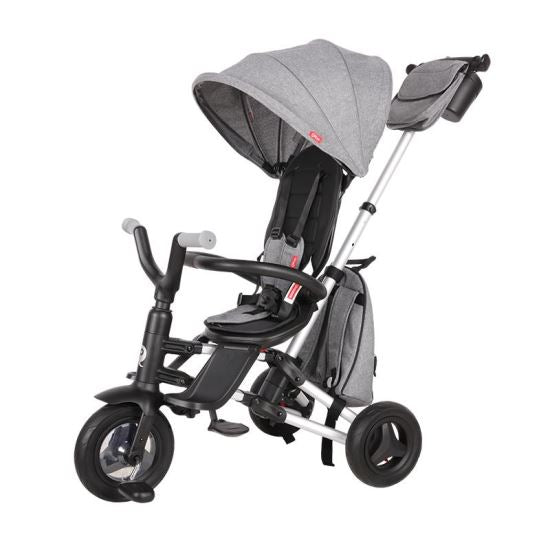 Tricicleta ultrapliabila Qplay Nova Rubber gri - gogobaby.ro