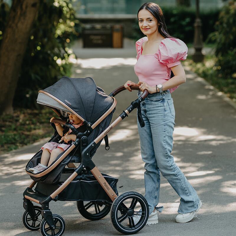 Carucior transformabil 3in1 Coccolle Melora Diamond black - gogobaby.ro