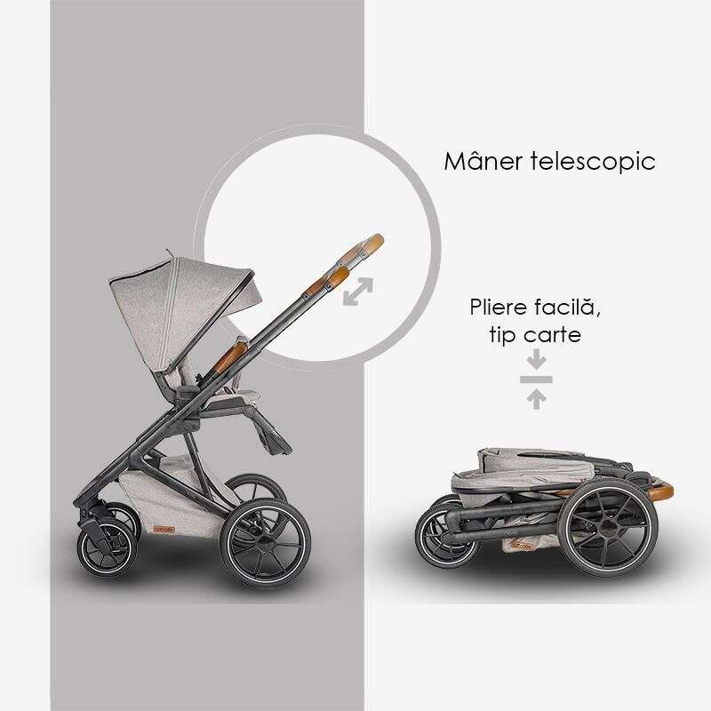 Carucior modular 2in1 Coccolle Nessia Lunar rock - gogobaby.ro