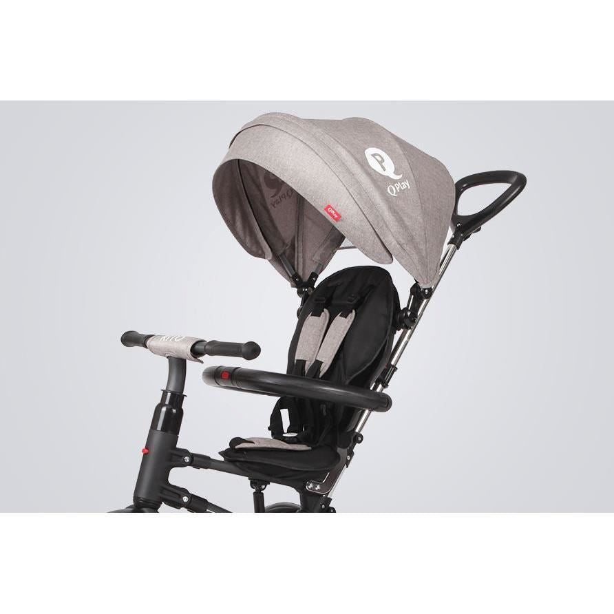 Tricicleta pliabila pentru copii QPlay Rito Gri - gogobaby.ro