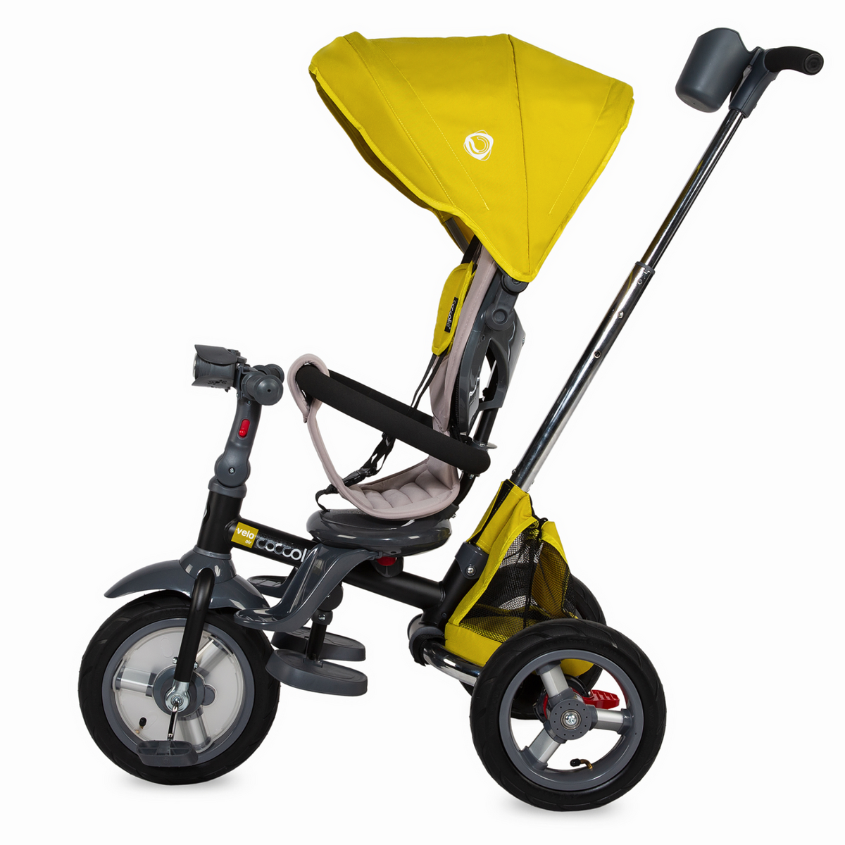 Tricicleta multifunctionala 4in1 cu sezut reversibil Coccolle Velo Air Mustar - gogobaby.ro
